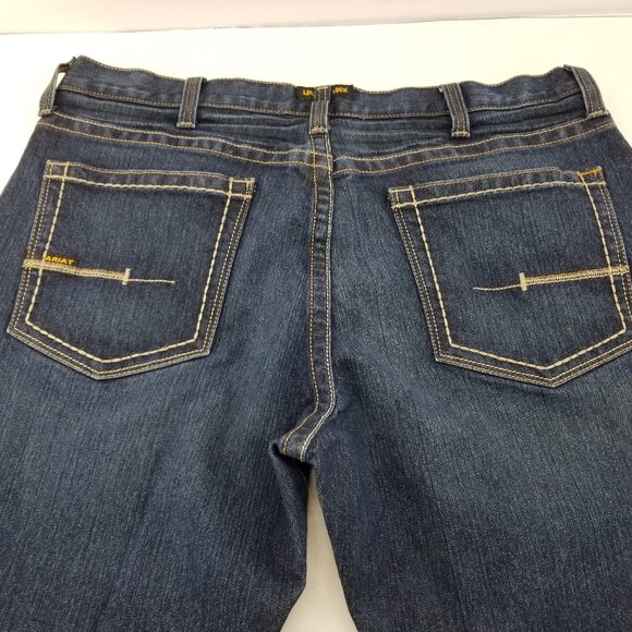 Ariat Rebar M4 Low Rise Boot Men's 38x30 Dark Wash Denim Western Blue Jeans - Picture 6 of 10